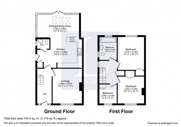 Floor Plan Image for 3 Bedroom Semi-Detached House for Sale in Argyle Way, Bishops Tachbrook, Leamington Spa