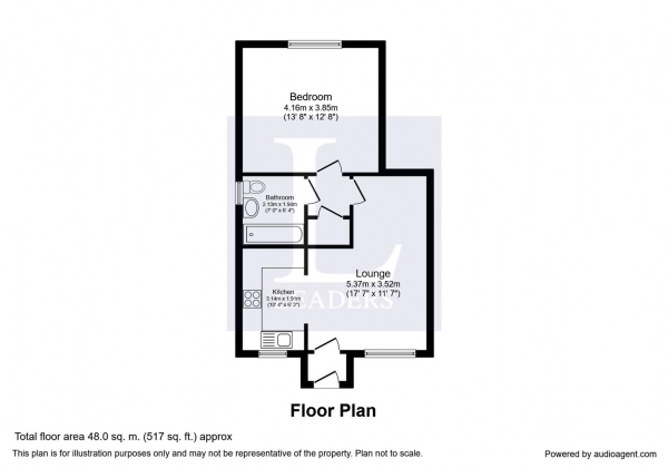 Floor Plan Image for 1 Bedroom Apartment for Sale in Peregrine Way, Warwick