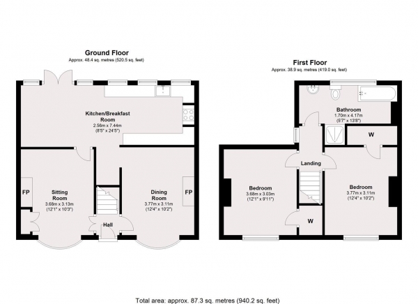 Floor Plan Image for 2 Bedroom Property for Sale in Chesham Street, Leamington Spa
