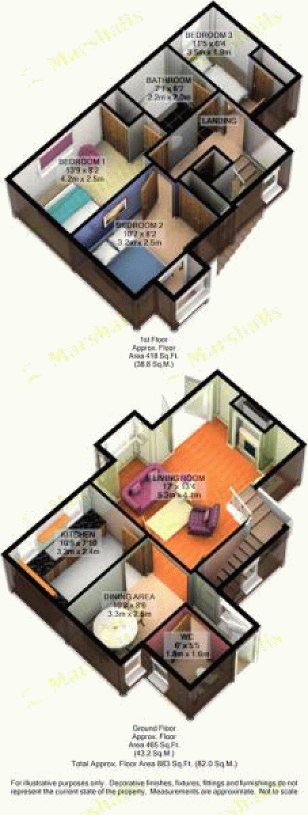Floor Plan Image for 3 Bedroom Cottage for Sale in Brownley Green Lane, Hatton, Warwick