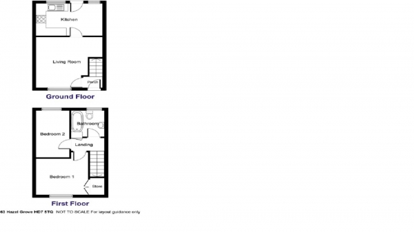 Floor Plan Image for 2 Bedroom Town House for Sale in Hazel Grove, Linthwaite, Huddersfield