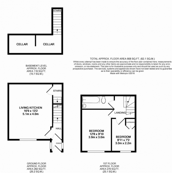 Floor Plan Image for 2 Bedroom Terraced House for Sale in Swallow Lane, Golcar, Huddersfield