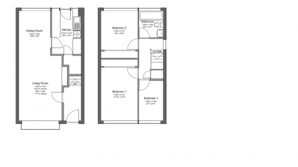 Floor Plan Image for 3 Bedroom Detached House for Sale in Richmond Court, Cowlersley, Huddersfield