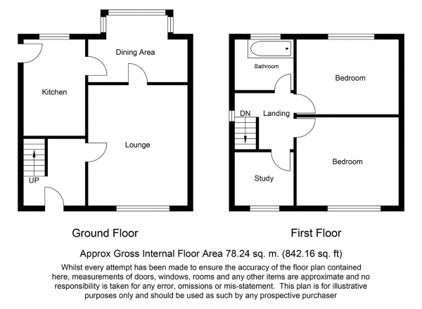 Floor Plan Image for 3 Bedroom Semi-Detached House for Sale in Deyne Road, Netherton, Huddersfield