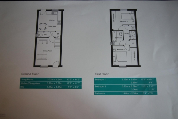 Floor Plan Image for 2 Bedroom Town House for Sale in Mill View, Milnsbridge, Huddersfield