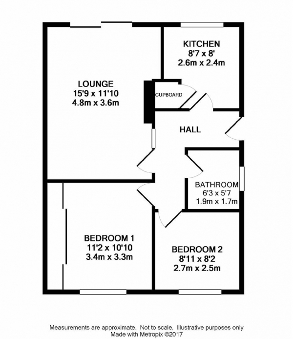 Floor Plan Image for 2 Bedroom Semi-Detached Bungalow for Sale in St Johns Drive, Birkby, Huddersfield