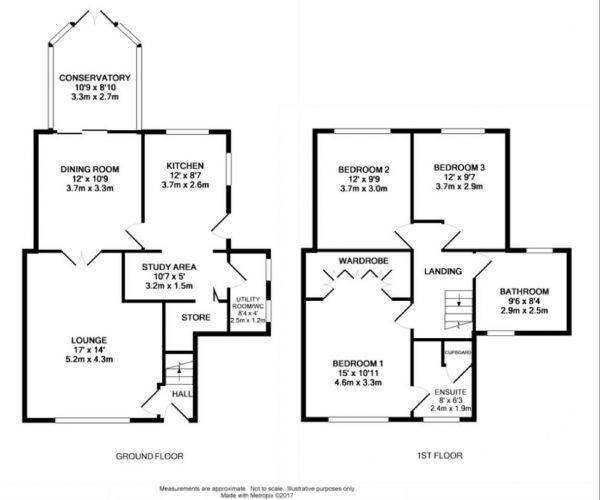 Floor Plan Image for 3 Bedroom Detached House for Sale in Green Gardens, Golcar, Huddersfield