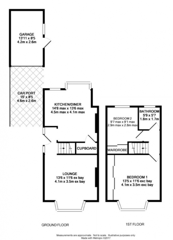 Floor Plan Image for 2 Bedroom Semi-Detached House for Sale in Botham Hall Road, Golcar, Huddersfield