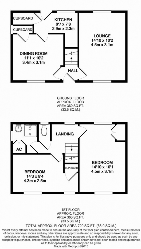 Floor Plan Image for 2 Bedroom Semi-Detached House for Sale in Holmfield Drive, Golcar, Huddersfield