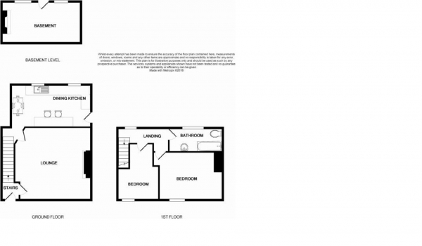 Floor Plan Image for 2 Bedroom Terraced House for Sale in Whiteley Street, Milnsbridge, Huddersfield