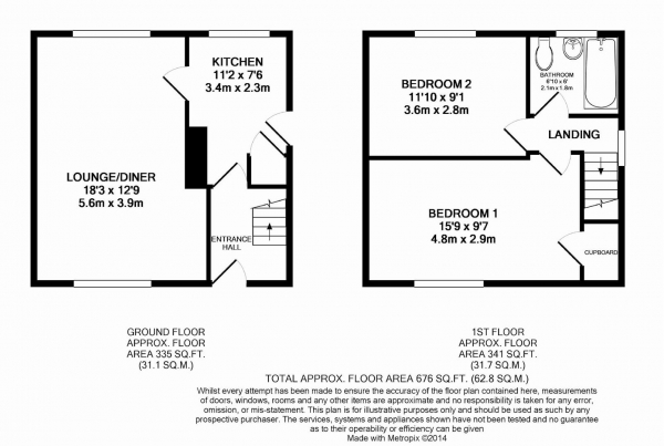 Floor Plan Image for 2 Bedroom Semi-Detached House for Sale in Alandale Road, Bradley, Huddersfield