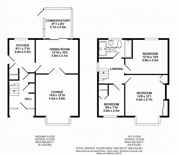 Floor Plan Image for 3 Bedroom Semi-Detached House for Sale in Wyverne Road, Golcar, Huddersfield