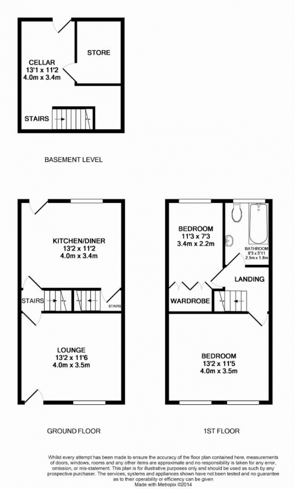 Floor Plan Image for 2 Bedroom Terraced House for Sale in Marsh