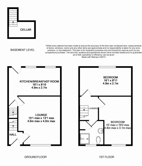 Floor Plan Image for 2 Bedroom Terraced House for Sale in New Hey Road, Salindine Nook