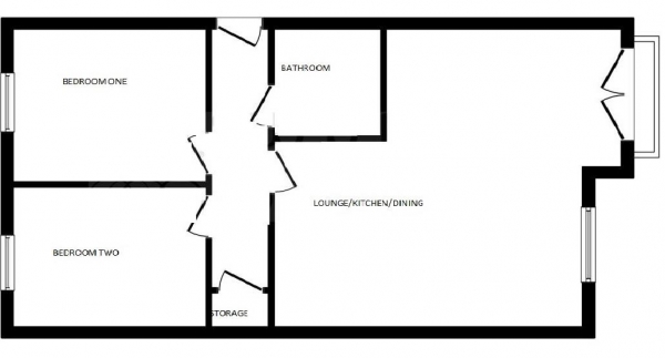 Floor Plan Image for 2 Bedroom Apartment for Sale in Moorlands Edge, Huddersfield