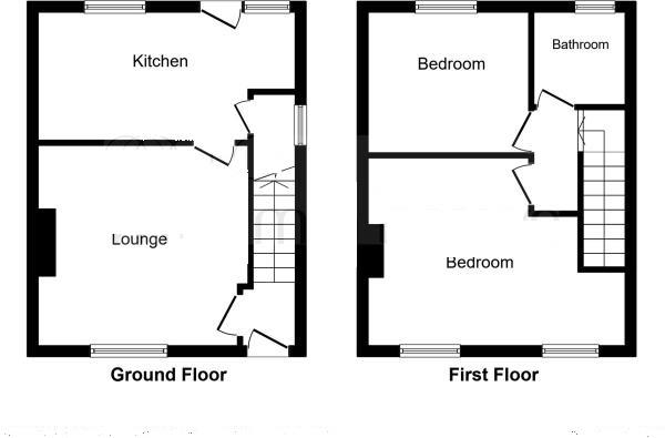 Floor Plan Image for 2 Bedroom Semi-Detached House for Sale in Cross Lane, Huddersfield