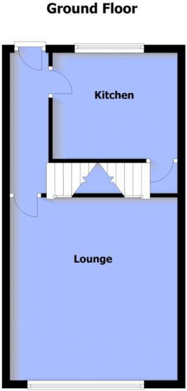 Floor Plan Image for 2 Bedroom Terraced House for Sale in Halifax Old Road, Huddersfield