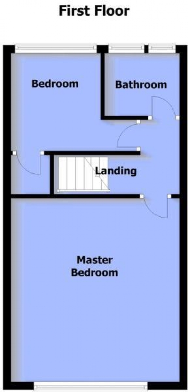 Floor Plan Image for 2 Bedroom Terraced House for Sale in Halifax Old Road, Huddersfield