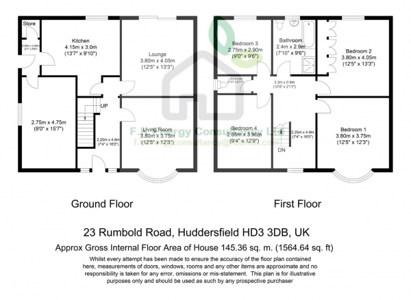 Floor Plan Image for 4 Bedroom Detached House for Sale in Rumbold Road, Huddersfield