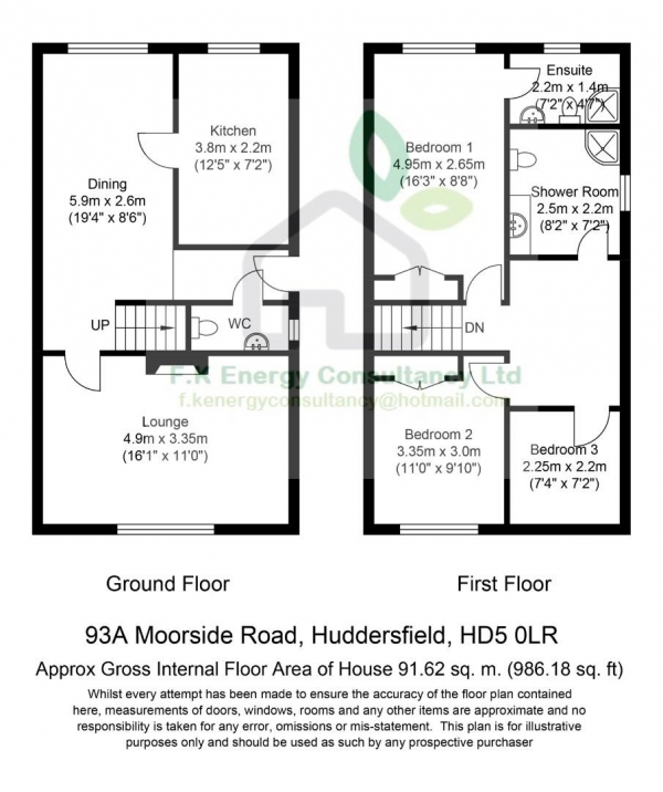 Floor Plan Image for 3 Bedroom Detached House for Sale in Moorside Road, Huddersfield