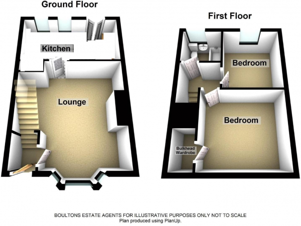 Floor Plan Image for 2 Bedroom Semi-Detached House for Sale in Western Road, Huddersfield