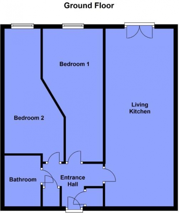 Floor Plan Image for 2 Bedroom Apartment for Sale in Parkwood Road, Longwood, Huddersfield