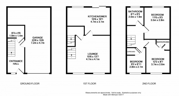 Floor Plan Image for 3 Bedroom End of Terrace House for Sale in Bankwell Road, Milnsbridge, Huddersfield