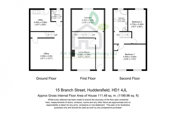 Floor Plan Image for 2 Bedroom Terraced House for Sale in Branch Street, Huddersfield