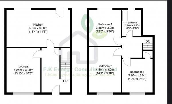 Floor Plan Image for 3 Bedroom Terraced House for Sale in Scar Lane, Golcar, Huddersfield