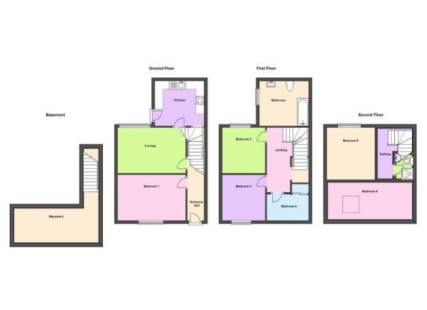 Floor Plan Image for 6 Bedroom Semi-Detached House for Sale in Halifax Old Road, Birkby, Huddersfield