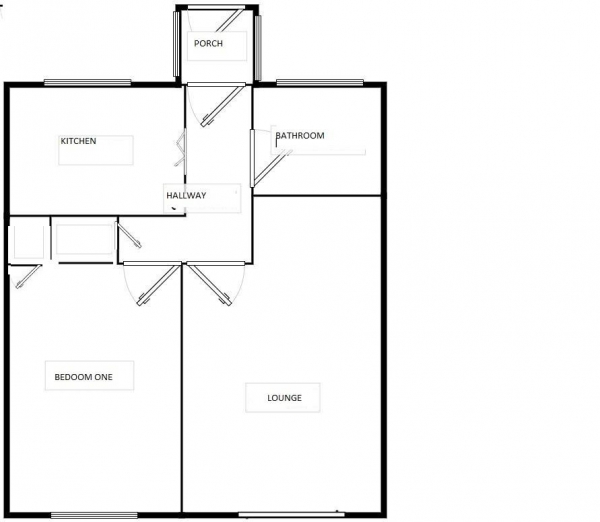 Floor Plan Image for 1 Bedroom Terraced Bungalow for Sale in Park Lea, Huddersfield