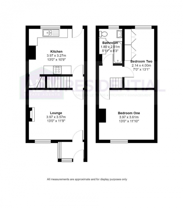 Floor Plan Image for 2 Bedroom Terraced House for Sale in St. James Road, Huddersfield