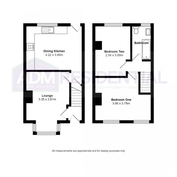 Floor Plan Image for 2 Bedroom End of Terrace House for Sale in Pymroyd Lane, Huddersfield