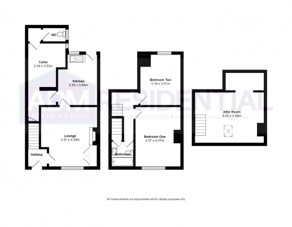 Floor Plan Image for 2 Bedroom Terraced House for Sale in Glen Royd Manchester Road, Marsden, Huddersfield