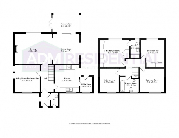 Floor Plan Image for 5 Bedroom Detached House for Sale in New Hey Road, Huddersfield