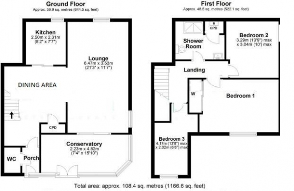 Floor Plan Image for 3 Bedroom Semi-Detached House for Sale in New Hey Road, Huddersfield