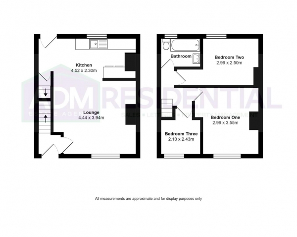 Floor Plan Image for 3 Bedroom Terraced House for Sale in Scar Lane, Golcar, Huddersfield