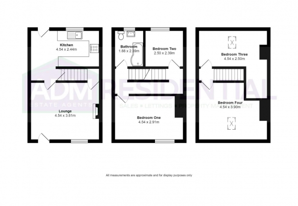 Floor Plan Image for 4 Bedroom Terraced House for Sale in Union Street, Lindley, Huddersfield