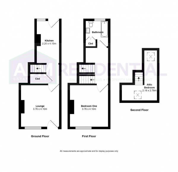 Floor Plan Image for 1 Bedroom Terraced House for Sale in Cross Cottages, Marsh, Huddersfield