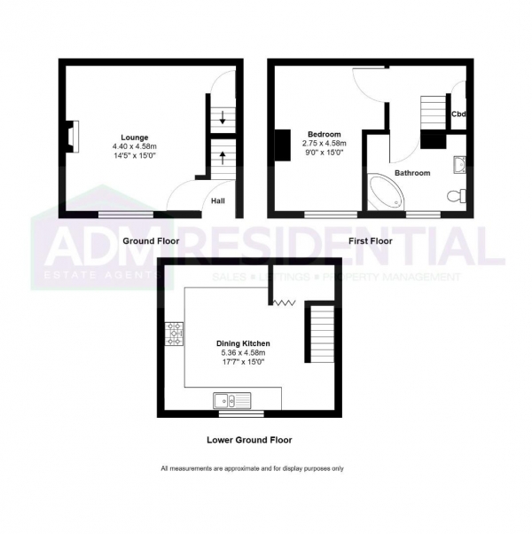 Floor Plan Image for 1 Bedroom Terraced House for Sale in George Street, Milnsbridge, Huddersfield