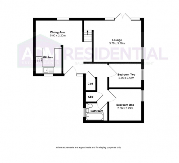 Floor Plan Image for 2 Bedroom Terraced Bungalow for Sale in Scar Lane, Huddersfield