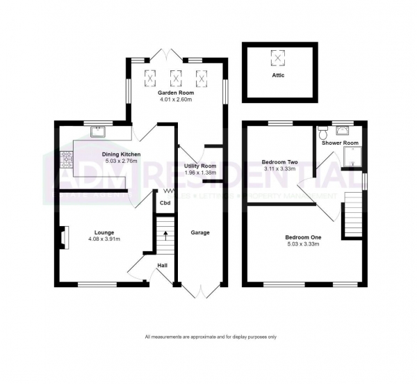 Floor Plan Image for 2 Bedroom Semi-Detached House for Sale in Church Lane, Linthwaite, Huddersfield