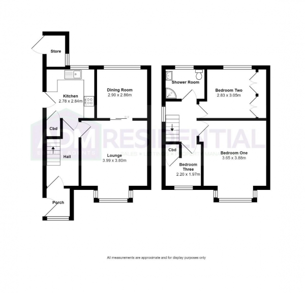 Floor Plan for 3 Bedroom Semi-Detached House for Sale in Leafield Avenue, Huddersfield, HD3, 4TW - OIRO &pound219,995