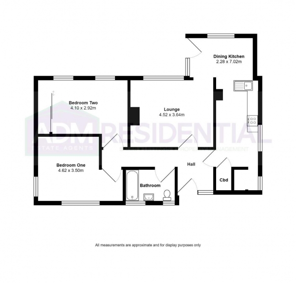 Floor Plan Image for 2 Bedroom Detached Bungalow for Sale in Taylor Hill Road, Taylor Hill, Huddersfield