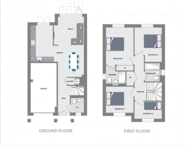 Floor Plan Image for 4 Bedroom Detached House for Sale in Turnstone Way, Crosland Moor, Huddersfield