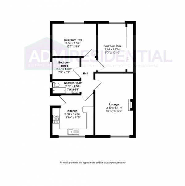 Floor Plan Image for 3 Bedroom Semi-Detached Bungalow for Sale in Botany Lane, Lepton, Huddersfield