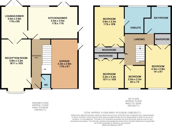 Floor Plan for 4 Bedroom Detached House for Sale in New Road, Bengeo, SG14, 3JL - Guide Price &pound685,000