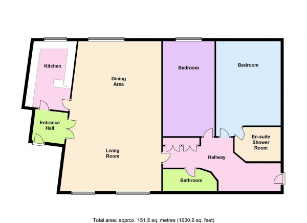 Floor Plan Image for 2 Bedroom Apartment for Sale in Goldings Hall, The Goldings, Waterford