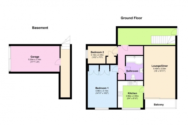 Floor Plan Image for 2 Bedroom Apartment for Sale in The Spinney, Hertford