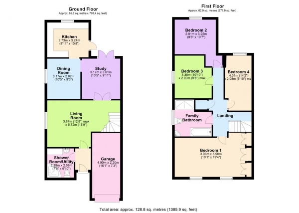 Floor Plan Image for 4 Bedroom End of Terrace House for Sale in Glovers Close, Hertford